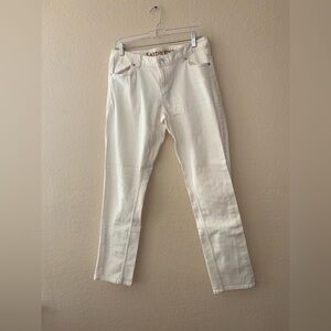 Lands' End Cream Skinny Jeans